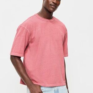 Old Navy Men's Garment-Dyed Heavyweight Cropped T-Shirt Size Medium